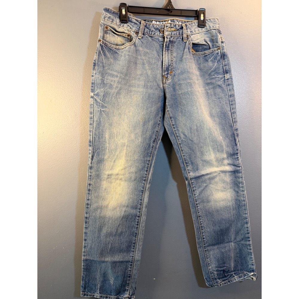 Refill Mens Light Wash Straight Leg Denim Jeans Blue Size 32